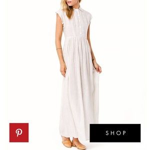 Christy Dawn long piper dress in yellow